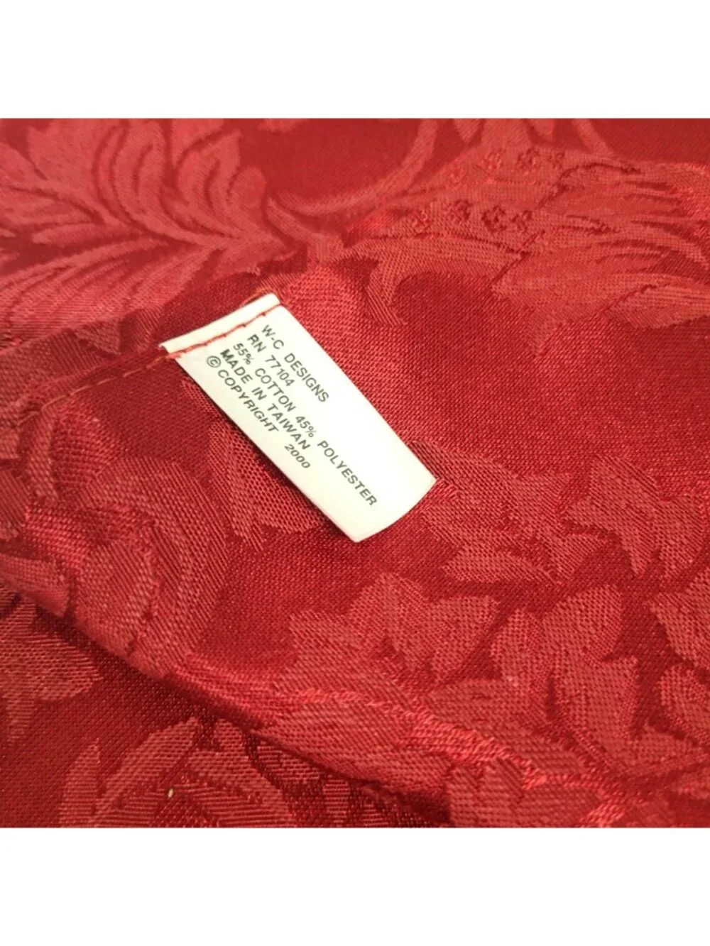 W-C Designs Regent Manor Damask 12 Napkins 12 Placemats Table Runner Cinnabar